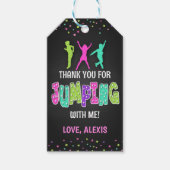 Trampoline verjaardagsgunsttag - Meisje Cadeaulabel (Voorkant)