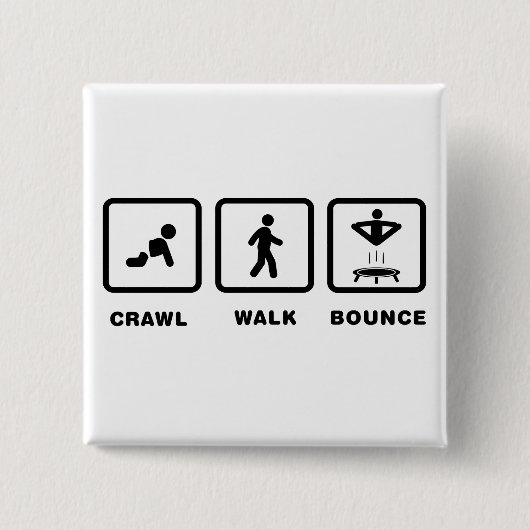 Trampoline Vierkante Button 5,1 Cm (Voorkant)