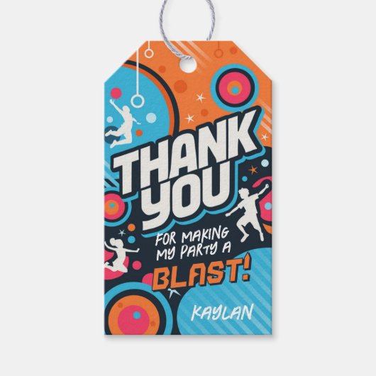 Trampolinefeest Gratitude-labels Cadeaulabel (Voorkant)