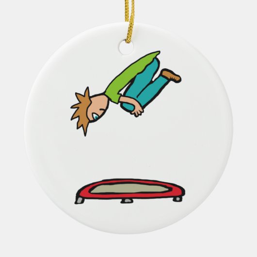 Trampolining Keramisch Ornament (Voorkant)