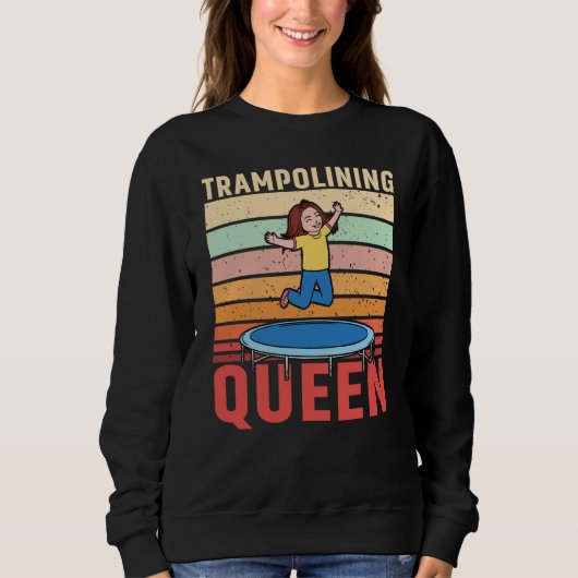 Trampolining Queen Jumping Trampoline Gymnastics Trui (Voorkant)