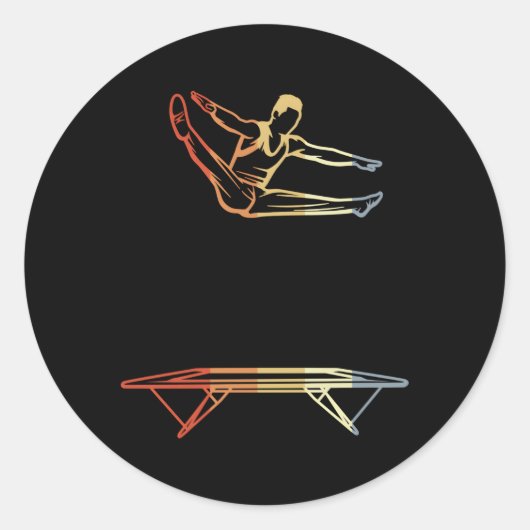 Trampoliningstrampoline Ronde Sticker (Voorkant)