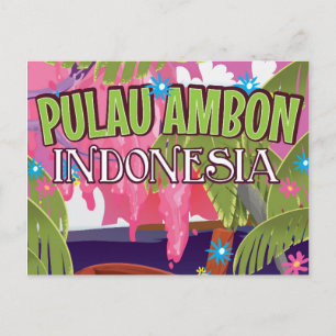 Tramposter Pulau Ambon Indonesia Briefkaart