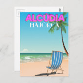 Tramposter van het strand van Alcúdia Majorca Briefkaart (Voorkant / Achterkant)