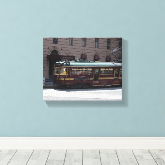 tramrestaurant canvas afdruk (Insitu (Houten vloer))