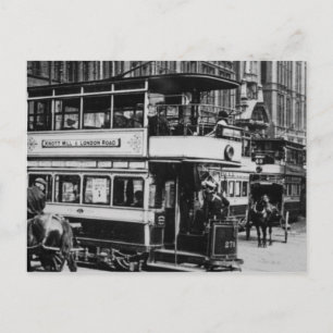 Trams in Manchester, c.1900 Briefkaart