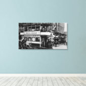 Trams in Manchester, c.1900 Canvas Afdruk (Insitu (Houten vloer))