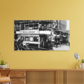 Trams in Manchester, c.1900 Canvas Afdruk (Insitu (Woonkamer))