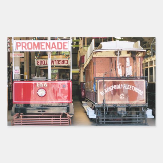 TRAMS RECHTHOEKIGE STICKER (Voorkant)