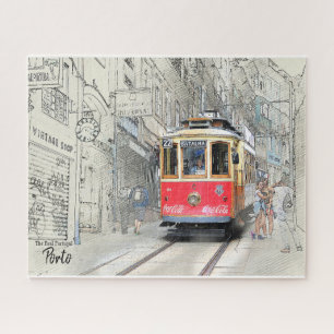 Trams van Porto Portugal Legpuzzel