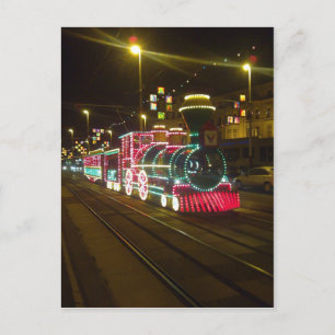 Tramtrein - Briefkaart voor verlichting Blackpool