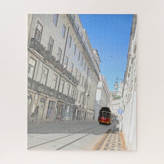 Tramway- Lisbonne, Portugal Puzzle (Vertical)