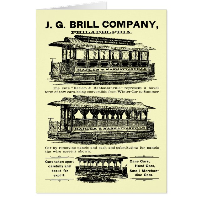 Tramways et chariots de Brill Company (Devant)