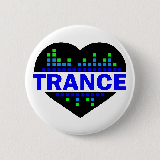 Trance Heart-ontwerp Ronde Button 5,7 Cm (Voorkant)