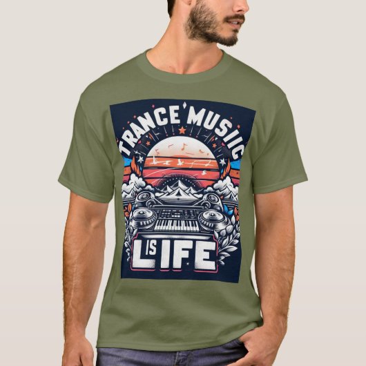 Trance Music Is Life - Tshirt Festival (Devant)