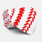 Trance Party - White en Red Stropdas (Opgerold)