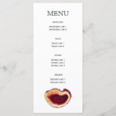 Tranche d'agate rouge, menu de mariage moderne d'a (Dos)