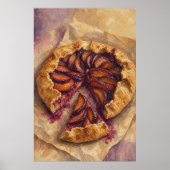 Tranche de galette de fruits Affiche aquarelle Cot (Devant)
