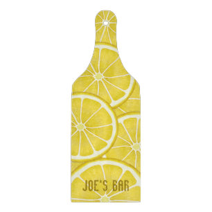 Tranche de la planche à découper en verre de citro