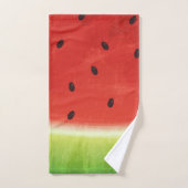Tranche géante de pastèque à l'aquarelle mignonne (Serviette à main)