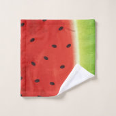 Tranche géante de pastèque à l'aquarelle mignonne (Gant de toilette)