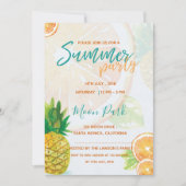 tranche orange | Invitation de la fête d'été cool (Devant)