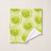 Tranches de chaux sur Jaune clair (Gant de toilette)