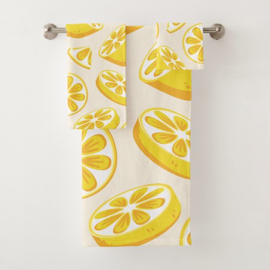 Tranches de citron d'été vibrant motif de citrus (En situation)