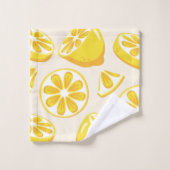Tranches de citron d'été vibrant motif de citrus (Gant de toilette)