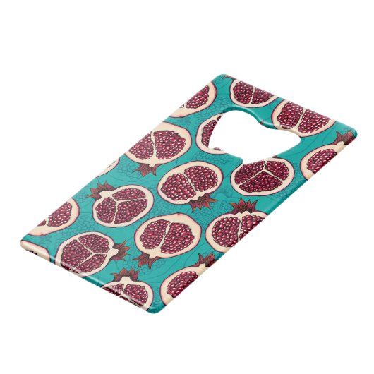 Tranches de grenade sur turquoise (Devant Angle)