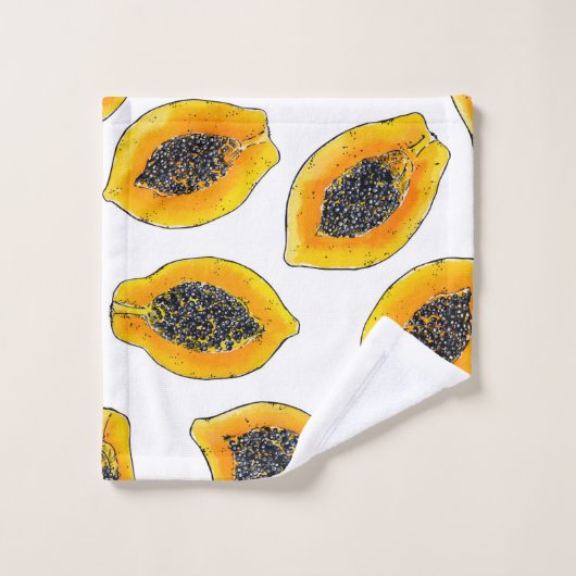 Tranches de Papaya (Gant de toilette)