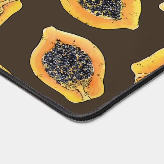 Tranches de Papaya sur brun foncé (Coin)