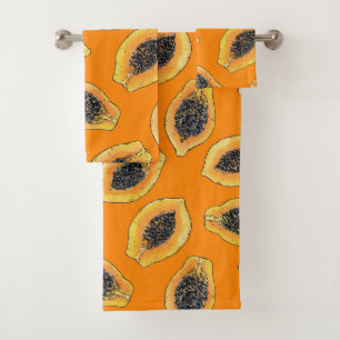 Tranches de Papaya sur orange
