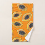 Tranches de Papaya sur orange (Serviette à main)