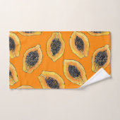 Tranches de Papaya sur orange (Serviette à main)