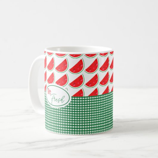 Tranches de pastèque motif Café Mug (Devant gauche)
