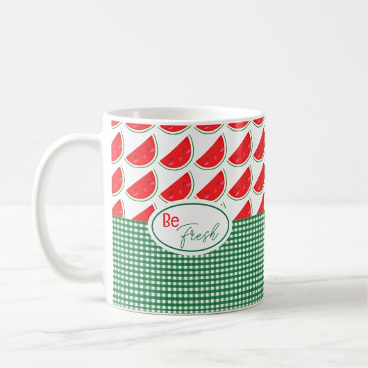 Tranches de pastèque motif Café Mug (Gauche)