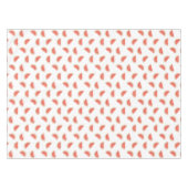 Tranches de pastèque tropicale sur nappe blanche (Devant (Horizontal))