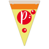 Tranches de viande de pizza mignonne Drapeaux de B (Troisième drapeau)