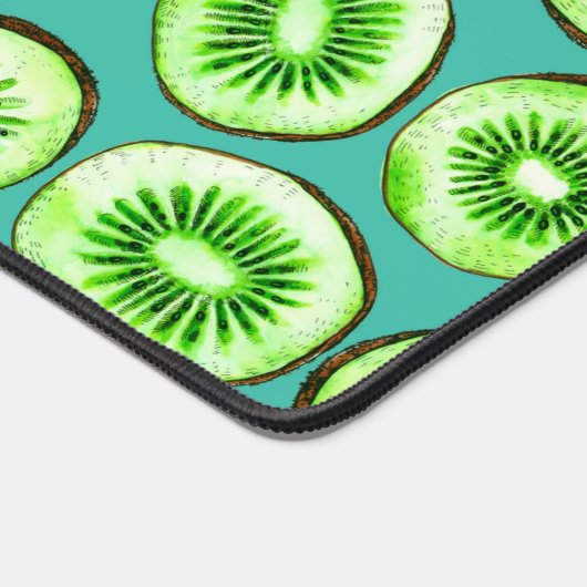 Tranches Kiwi sur turquoise (Coin)