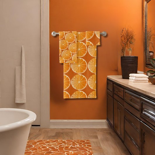 Tranches orange en orange brûlé