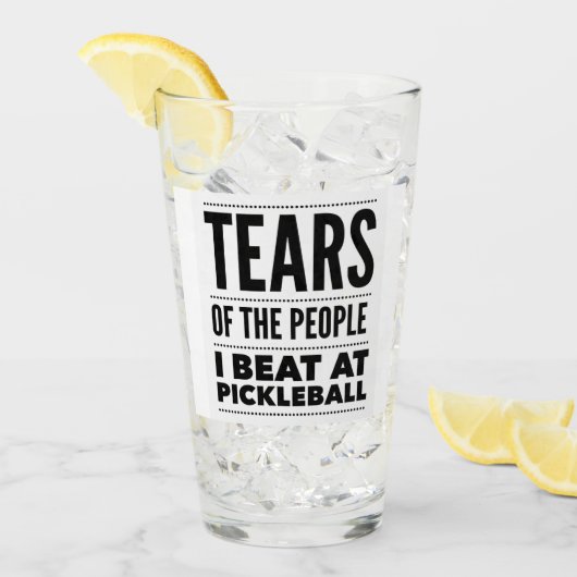 TRANEN VAN DE MENSEN DIE IK BIJ PICKLEBALL HEB GES GLAS (Voorkant ijs)