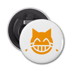 Tranen van Joy Emoji Cat Button Flesopener