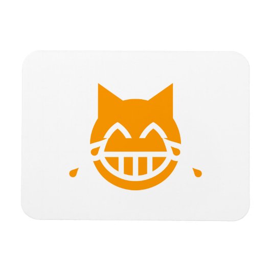 Tranen van Joy Emoji Cat Magneet (Horizontaal)
