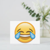 tranen van Joy emoji grappig Briefkaart (Staand voorkant)