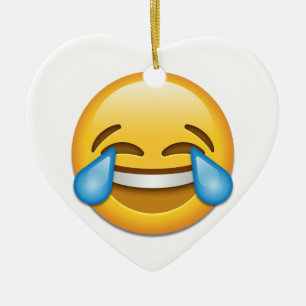 tranen van Joy emoji grappig Keramisch Ornament
