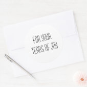 Tranen van Joy Ronde Sticker (Envelop)