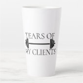 Tranen van mijn cliënten Persoonlijke trainer Barb Latte Mok (Voorkant)