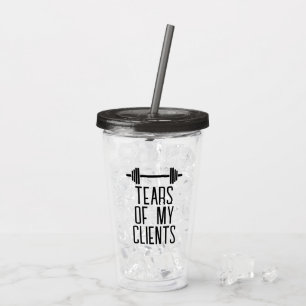 Tranen van mijn cliënten Persoonlijke trainers Gif Acryl Drinkbeker
