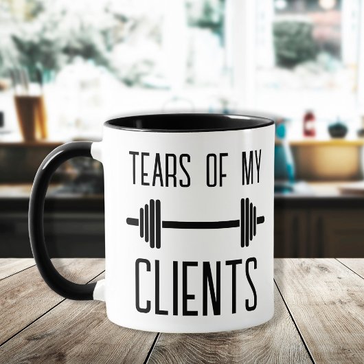 Tranen van mijn klanten persoonlijke trainerscadea mok
